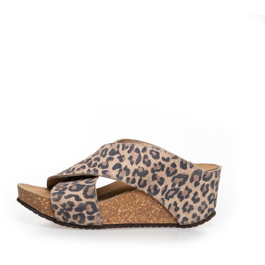 COPENHAGEN SHOES FRANCES LEOPARD 23 Sandaler med kilehæl 048 Brown leopard