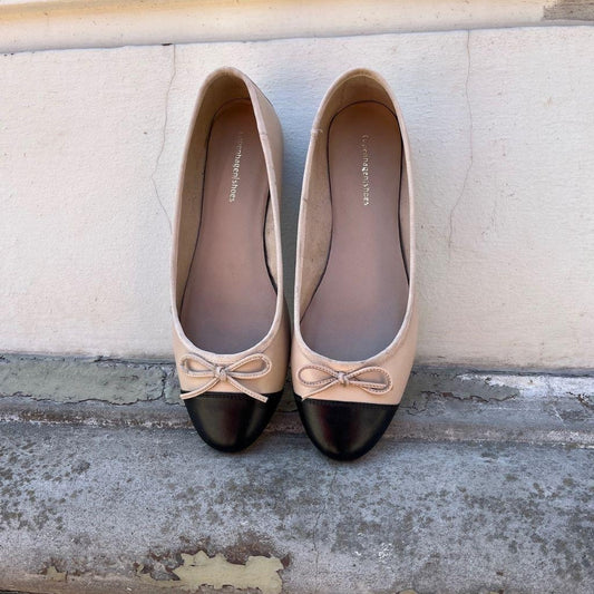 COPENHAGEN SHOES LOVELY Ballerina 511 Black beige