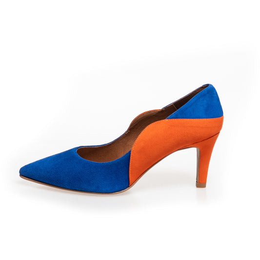 COPENHAGEN SHOES LOVE AND JOY Stiletter 1203 ELECTRIC BLUE / ORANGE