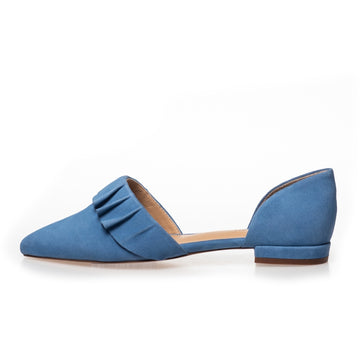 COPENHAGEN SHOES NEW ROMANCE 23 - SUEDE Ballerina 0220 DENIM