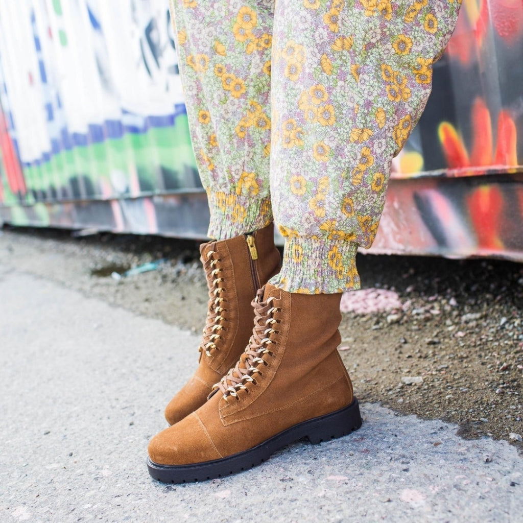 COPENHAGEN SHOES ALLY Suede Støvler 112 Cognac
