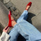 COPENHAGEN SHOES ALL FOR LOVE-PATENT Ballerina 0016 RED