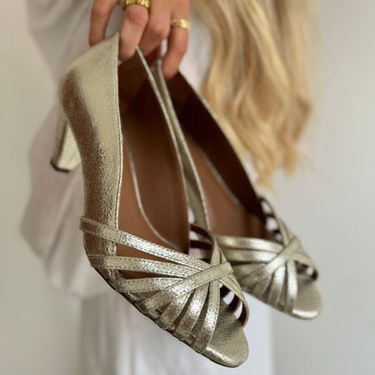 COPENHAGEN SHOES ALL I NEED - METALLIC Stiletter 371 PLATINO