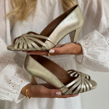 COPENHAGEN SHOES ALL I NEED - METALLIC Stiletter 371 PLATINO