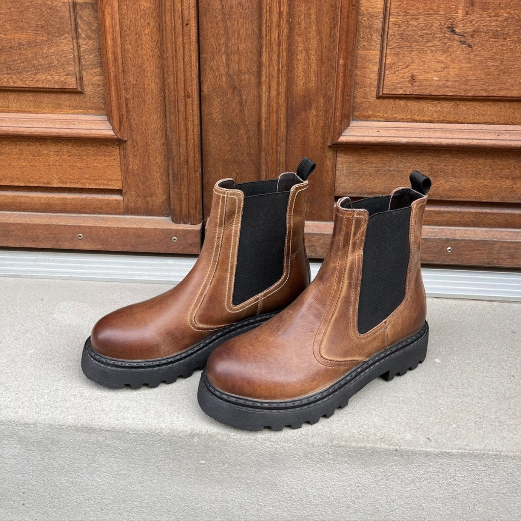 COPENHAGEN SHOES ANKLE BOOT Støvler 0500 BROWN/BLACK