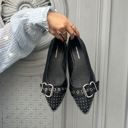 COPENHAGEN SHOES AS THE MOVE BLK Ballerina 0001 BLACK