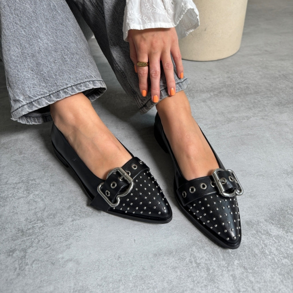 COPENHAGEN SHOES AS THE MOVE BLK Ballerina 0001 BLACK