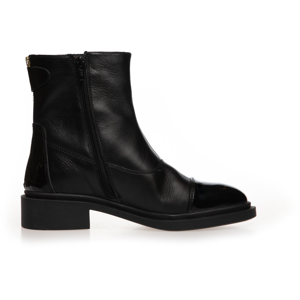 COPENHAGEN SHOES AS YOU SEE - PATENT TOE Støvler 00010 BLACK W/PATENT TOE