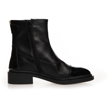 COPENHAGEN SHOES AS YOU SEE - PATENT TOE Støvler 00010 BLACK W/PATENT TOE