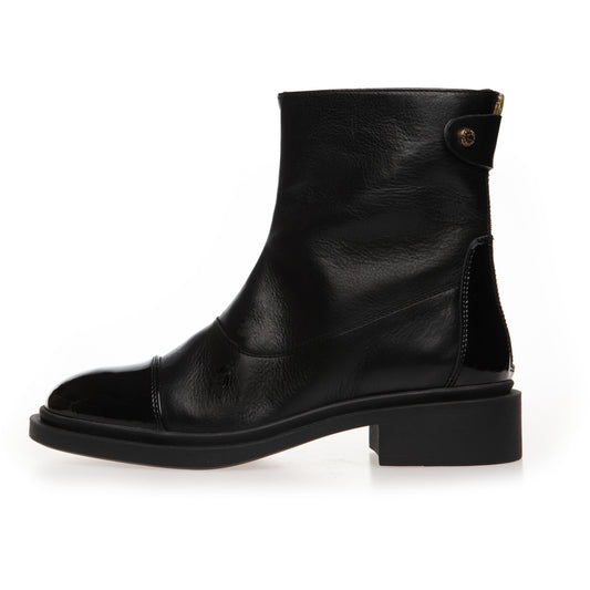 COPENHAGEN SHOES AS YOU SEE - PATENT TOE Støvler 00010 BLACK W/PATENT TOE