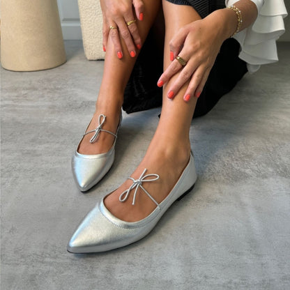 COPENHAGEN SHOES A BEAUTY Ballerina 0050 SILVER