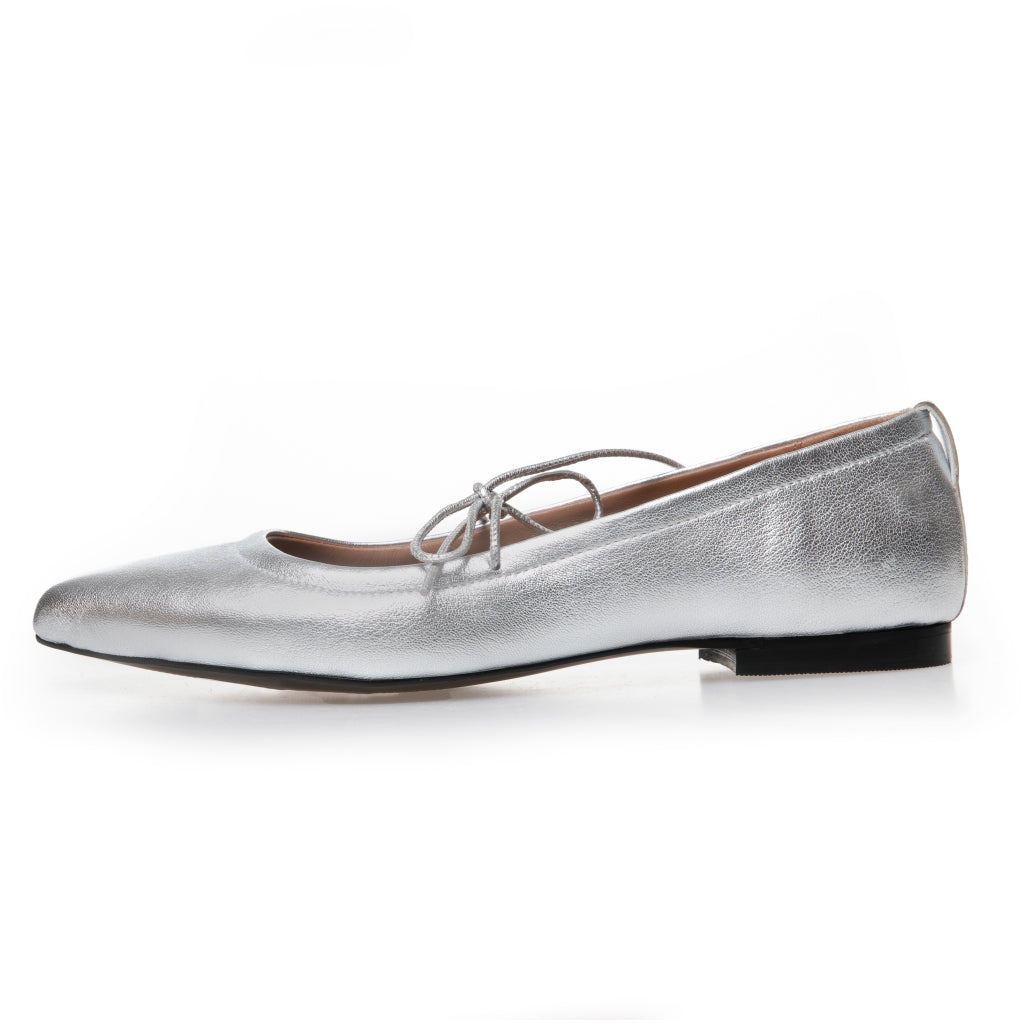 COPENHAGEN SHOES A BEAUTY Ballerina 0050 SILVER