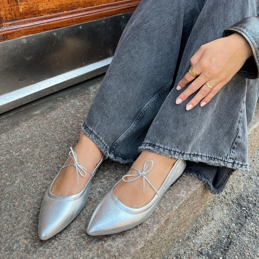 COPENHAGEN SHOES A BEAUTY Ballerina 0050 SILVER