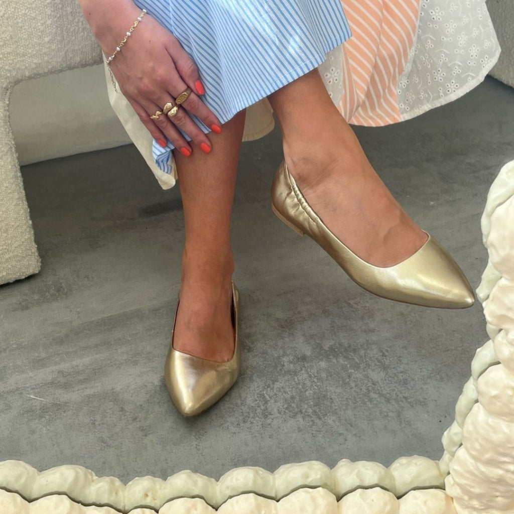 COPENHAGEN SHOES BALLERINA 23 Leather Ballerina 005 Gold