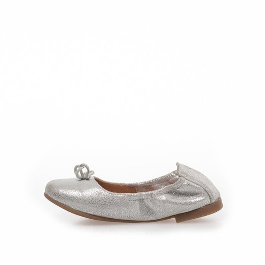 COPENHAGEN KIDS BALLERINA KIDS CRINKLE SUEDE Ballerina 0050 SILVER