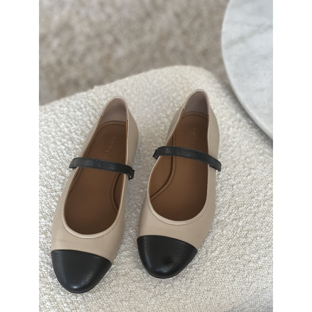 COPENHAGEN SHOES BE FOREVER Ballerina 0007 BLACK / NUDE
