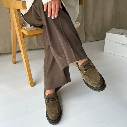 COPENHAGEN SHOES BE PREPARED Boat Shoe 0581 KHAKI