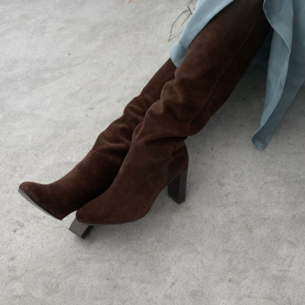 COPENHAGEN SHOES BRAVE SUEDE Copenhagenshoes by Josefine Valentin Støvler 042 CHOCOLATE