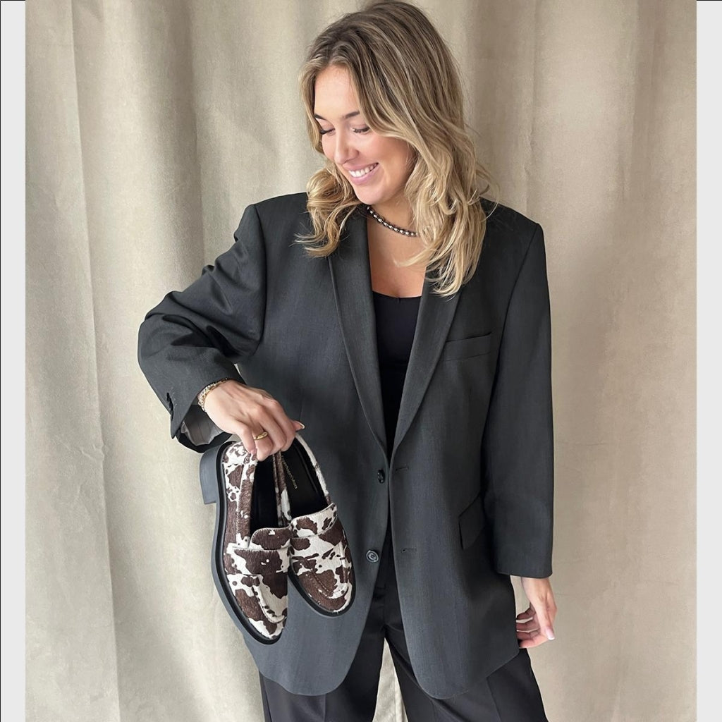 COPENHAGEN SHOES CELINA Loafers 0109 WHITE/BROWN