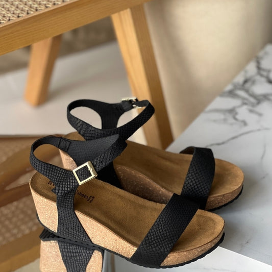 COPENHAGEN SHOES CINDY 20 SN Sandaler med kilehæl 099 BLACK