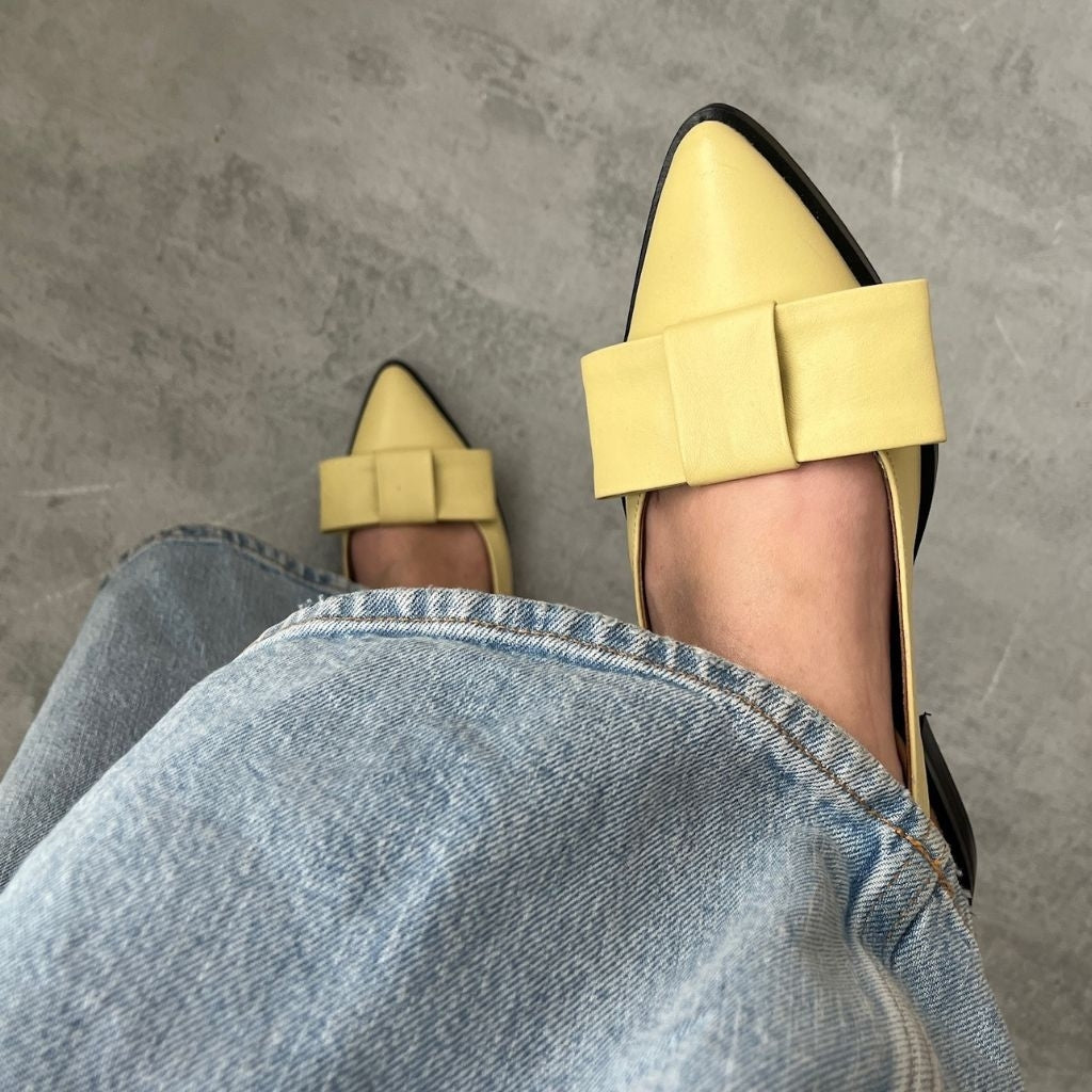 COPENHAGEN SHOES CITY WALK Ballerina 0876 LIGHT YELLOW