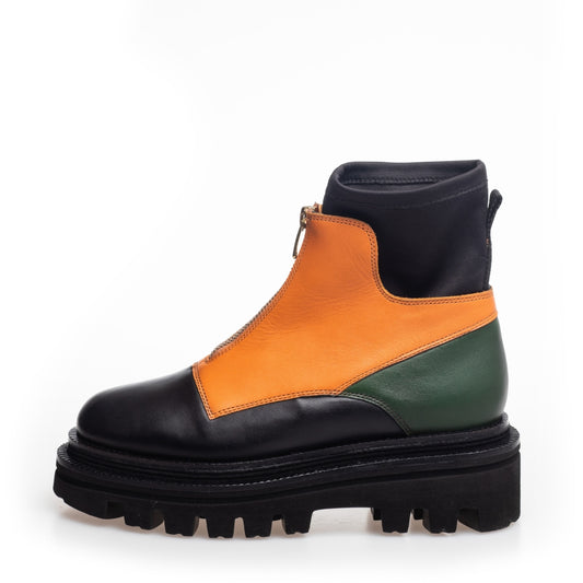 COPENHAGEN SHOES COSY CHUNKY - Copenhagenshoes by Josefine Valentin Støvler 2201 BLACK/GREEN