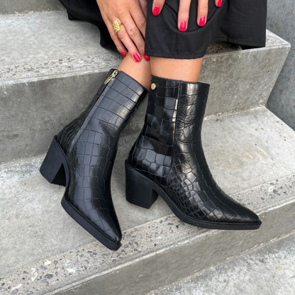 COPENHAGEN SHOES CPH ORIGINAL BLACK Støvler 2240 BLACK CROCO