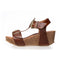 COPENHAGEN SHOES DANCE AND SMILE Sandaler med kilehæl 0241 COGNAC
