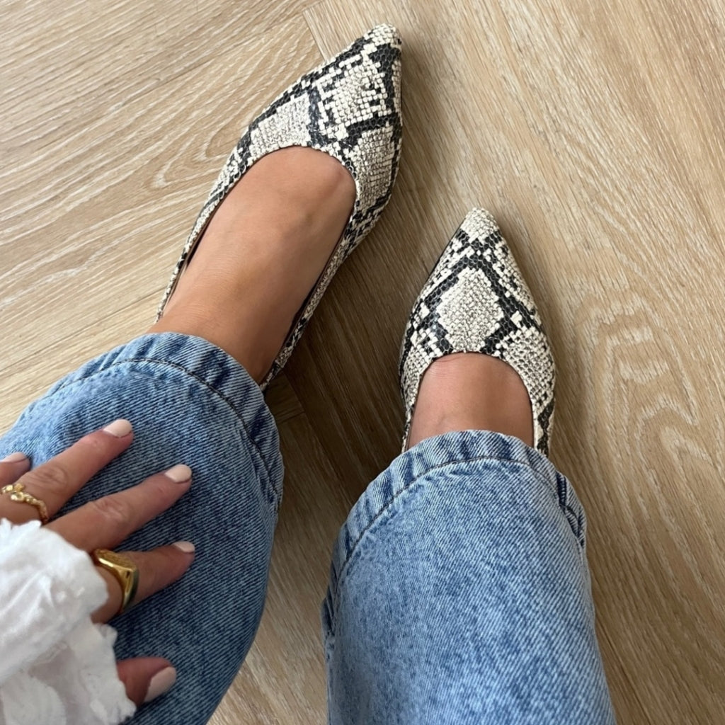 COPENHAGEN SHOES FOREVER AND EVER Ballerina 500 BLACK/CREAM