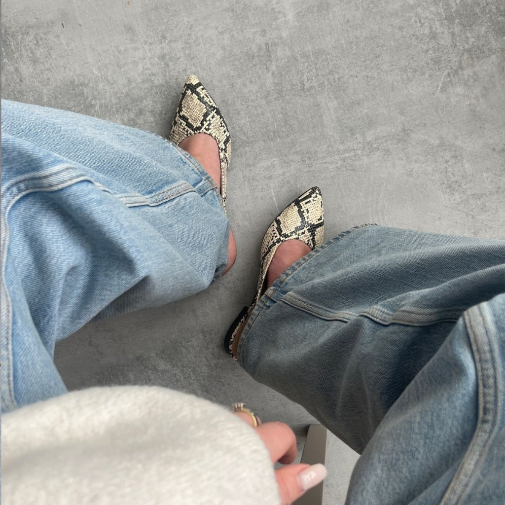 COPENHAGEN SHOES FOREVER AND EVER Ballerina 500 BLACK/CREAM