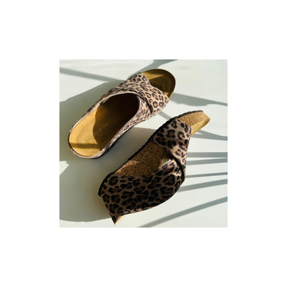 COPENHAGEN SHOES FRANCES LEOPARD 23 Sandaler med kilehæl 048 Brown leopard