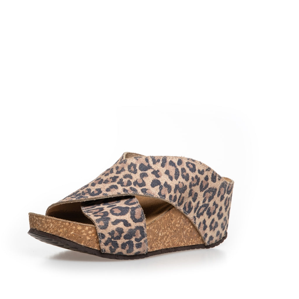 COPENHAGEN SHOES FRANCES LEOPARD 23 Sandaler med kilehæl 048 Brown leopard