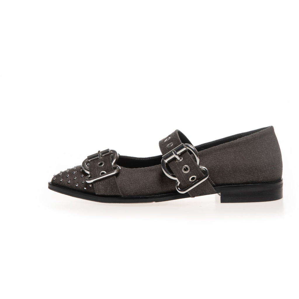 COPENHAGEN SHOES FUTURE VIBES Ballerina 0262 BLACK DENIM