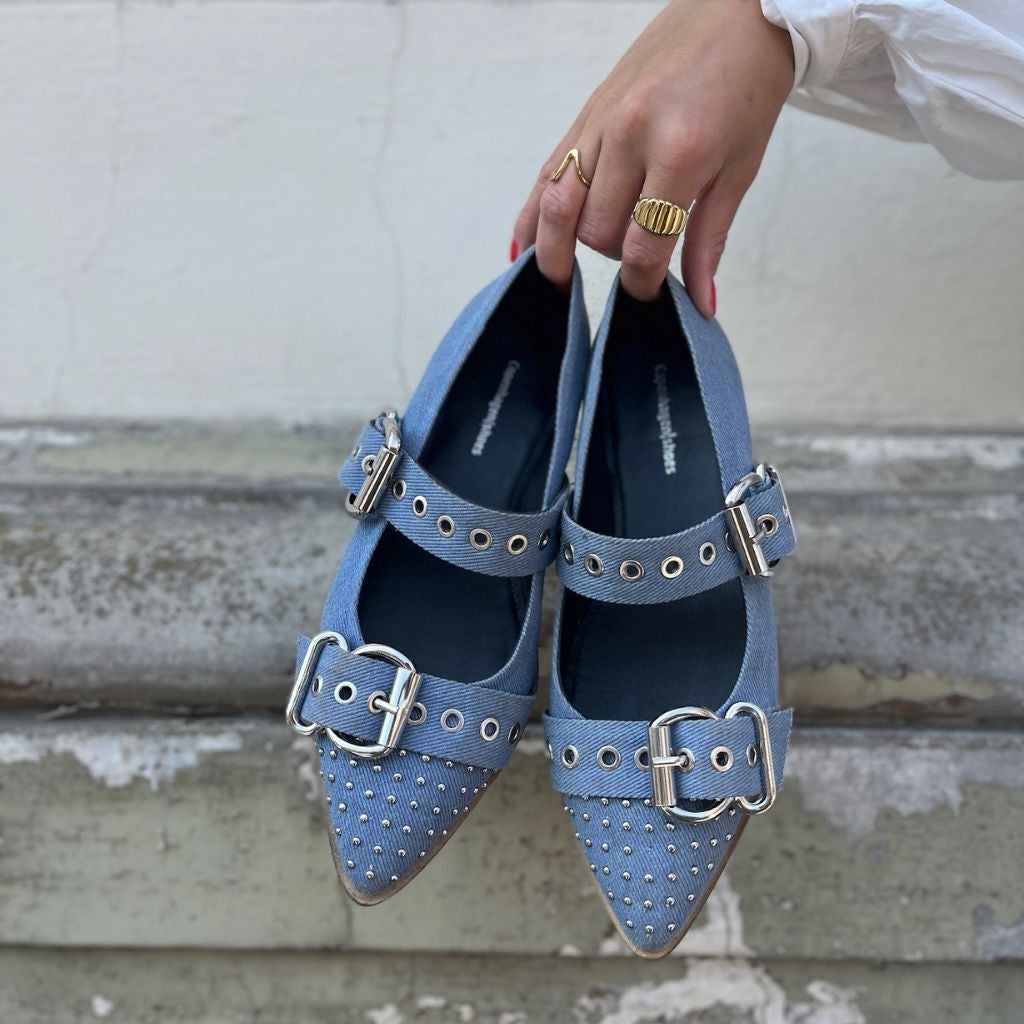 COPENHAGEN SHOES FUTURE VIBES - BLUE DENIM Ballerina 0740 BLUE DENIM