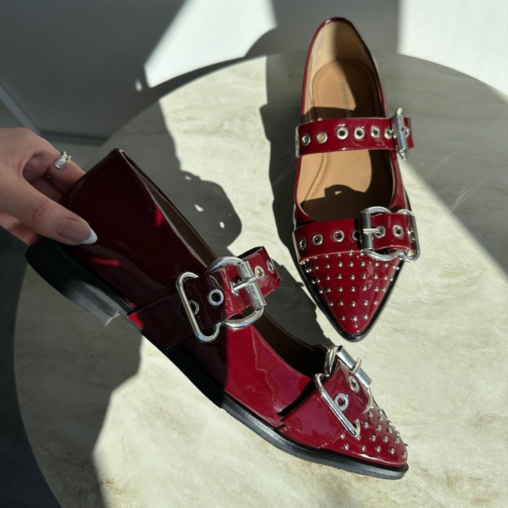 COPENHAGEN SHOES FUTURE VIBES PATENT Ballerina 229 Bordo