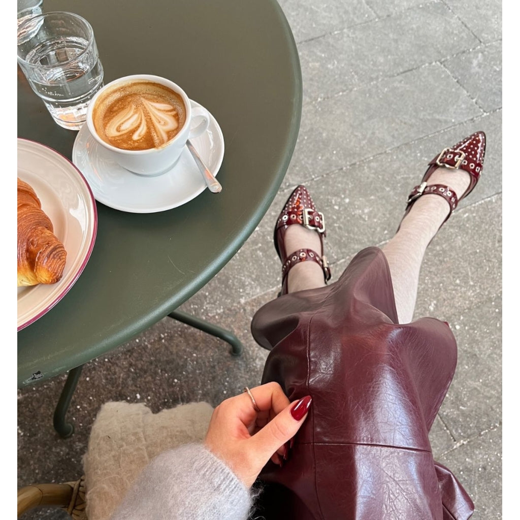 COPENHAGEN SHOES FUTURE VIBES PATENT Ballerina 229 Bordo