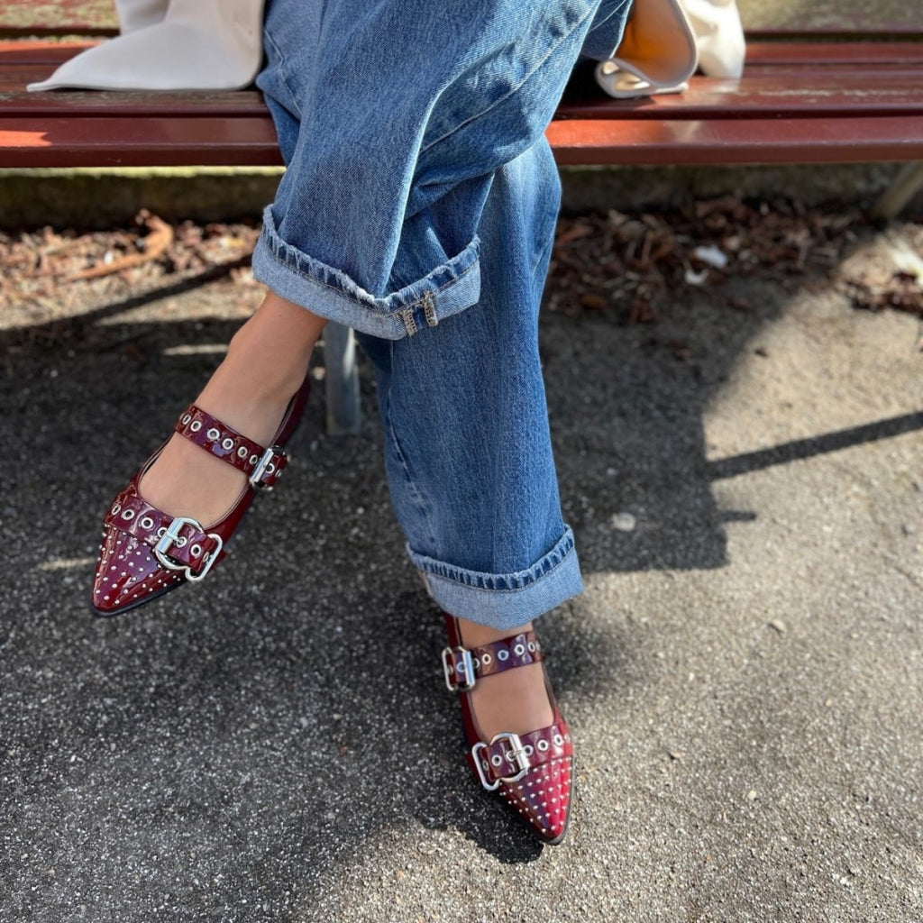 COPENHAGEN SHOES FUTURE VIBES PATENT Ballerina 229 Bordo