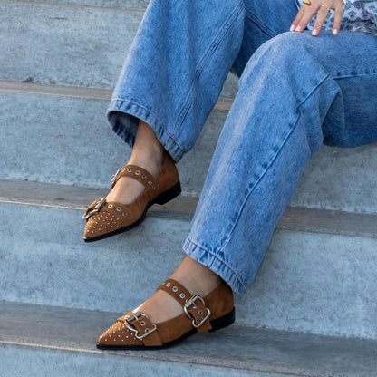 COPENHAGEN SHOES FUTURE VIBES SUEDE Ballerina 632 TAN