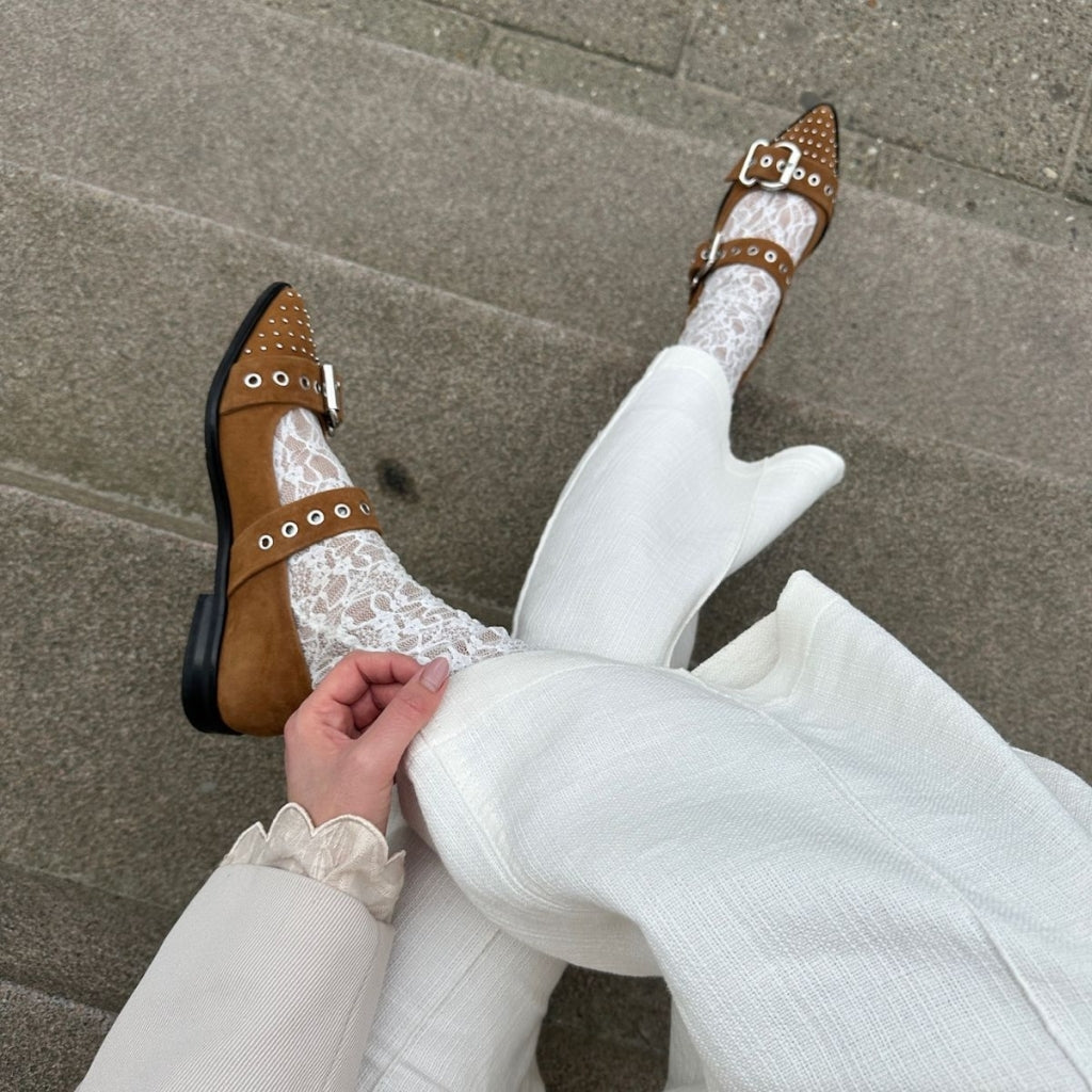 COPENHAGEN SHOES FUTURE VIBES SUEDE Ballerina 632 TAN