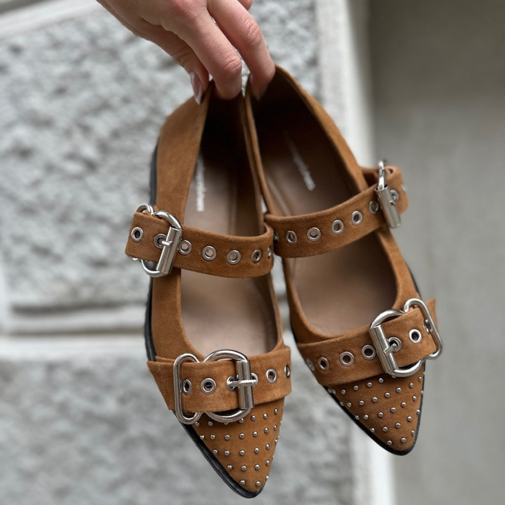 COPENHAGEN SHOES FUTURE VIBES SUEDE Ballerina 632 TAN