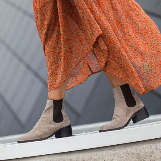 COPENHAGEN SHOES HAYLIE Suede/Leather Støvler 003 Taupe