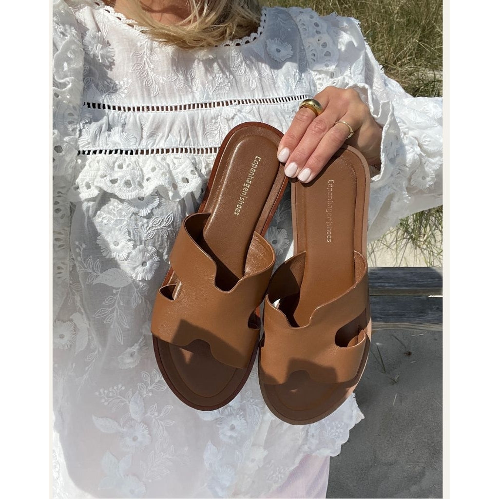 COPENHAGEN SHOES IVY - LEATHER Slippers 0241 COGNAC