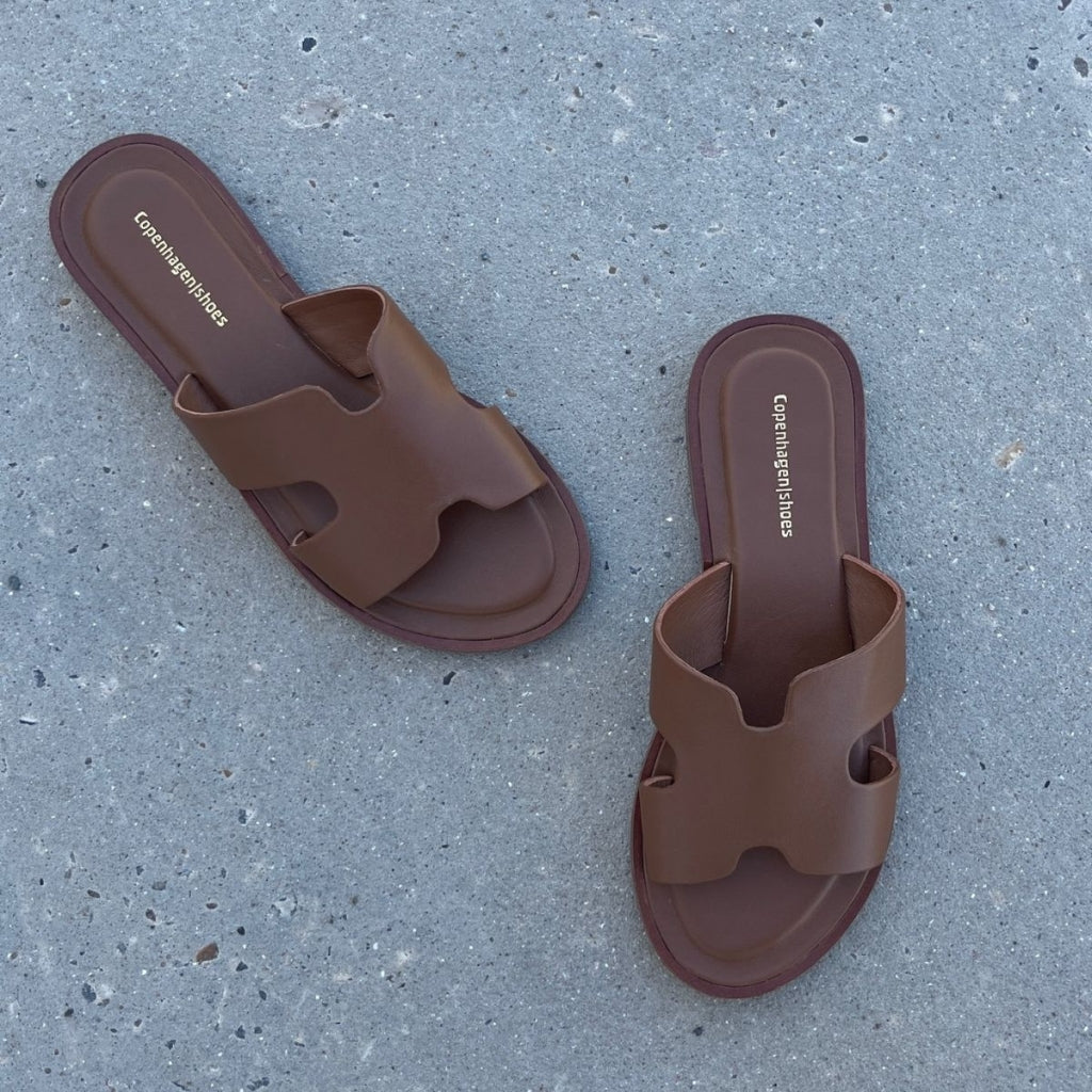 COPENHAGEN SHOES IVY - LEATHER Slippers 0241 COGNAC