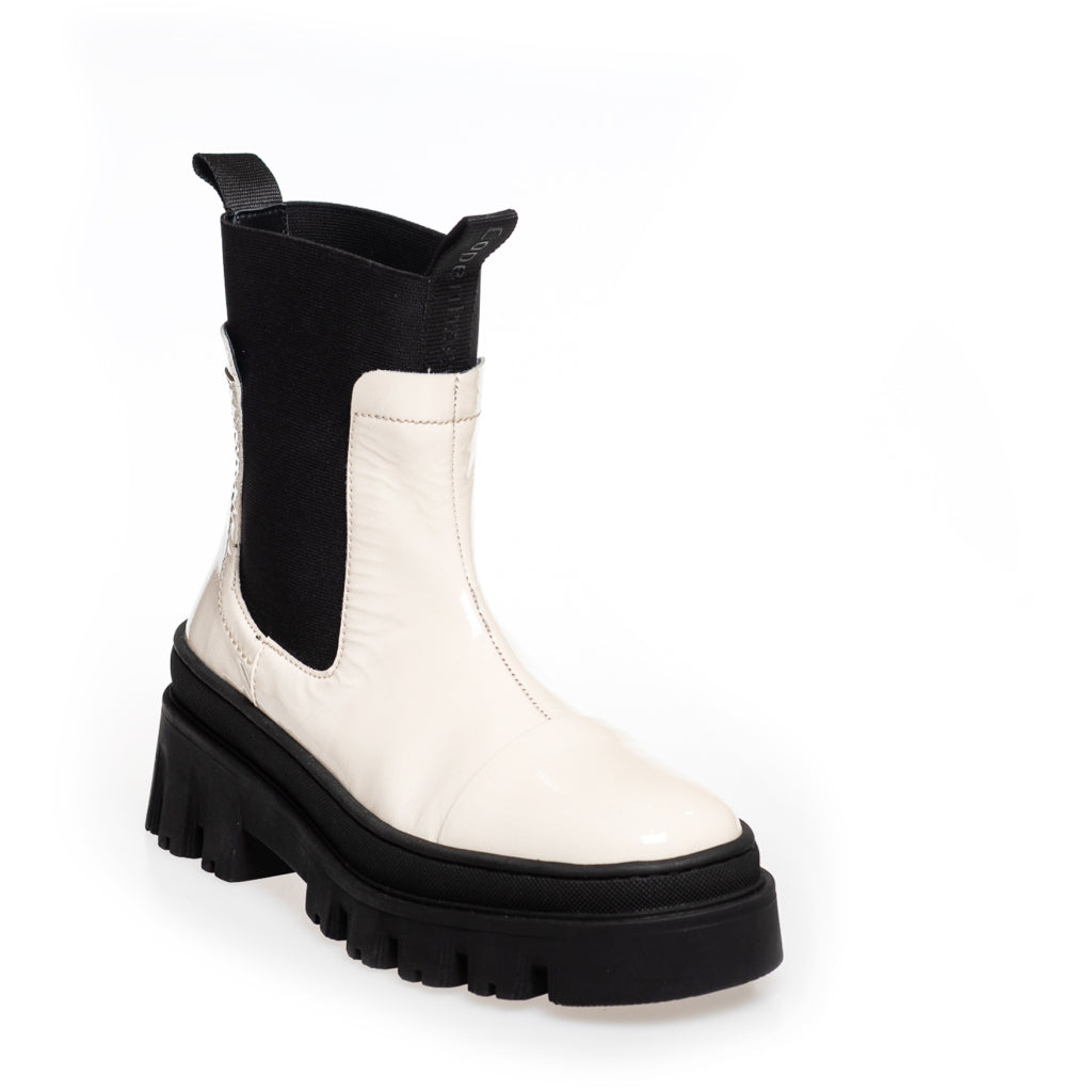 COPENHAGEN SHOES KEEP GOING PATENT Støvler 068 Cream