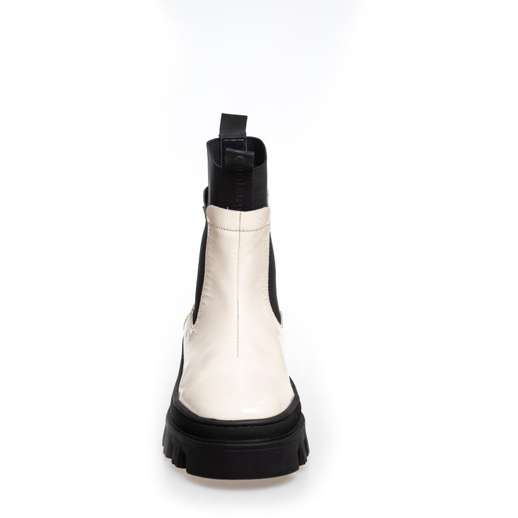 COPENHAGEN SHOES KEEP GOING PATENT Støvler 068 Cream