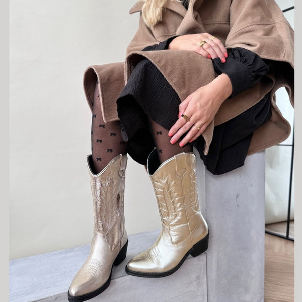 Copenhagen Shoes by Josefine Valentin KEEP YOUR POWER - METALLIC Boot 012 Gold metallic