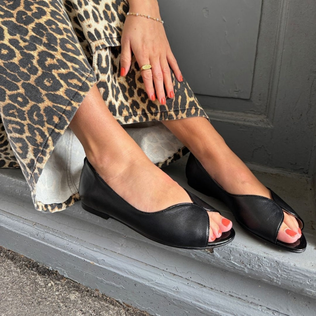 COPENHAGEN SHOES LIKE A MELODY Ballerina 0001 BLACK