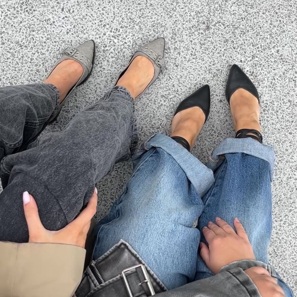 COPENHAGEN SHOES LIKE A MOVE-DENIM Ballerina 0741 GREY DENIM