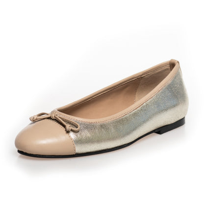 COPENHAGEN SHOES LIKE MOVING - GOLD/NUDE Ballerina 0033 GOLD/NUDE