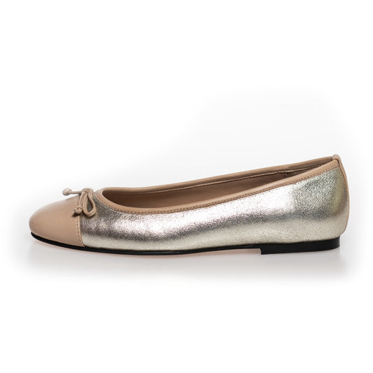 COPENHAGEN SHOES LIKE MOVING - GOLD/NUDE Ballerina 0033 GOLD/NUDE